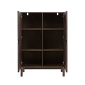 Шкаф Unarun, MDF/тёмно тонированный шпон дуба/массив дуба, H130х90х45.5см