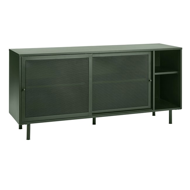 Chest of drawers Uvep, olive green, steel, H75x160x45cm