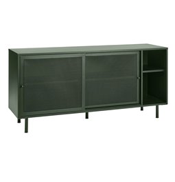 Chest of drawers Uvep, olive green, steel, H75x160x45cm