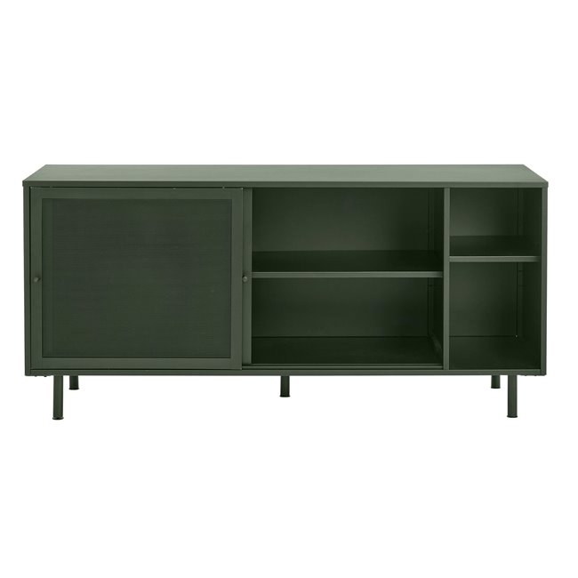 Chest of drawers Uvep, olive green, steel, H75x160x45cm