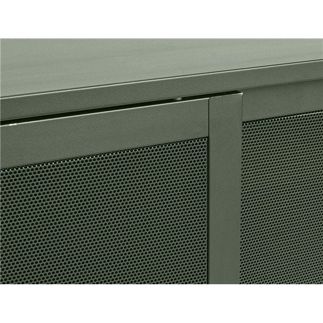 Chest of drawers Uvep, olive green, steel, H75x160x45cm