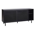 Chest of drawers Uvep, black, steel, H75x160x46cm