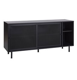 Chest of drawers Uvep, black, steel, H75x160x46cm