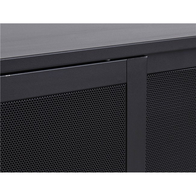 Chest of drawers Uvep, black, steel, H75x160x46cm