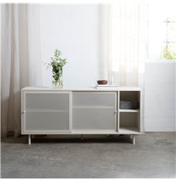 Komoda Uvep, pilka sp., plienas sp., H75x160x47cm