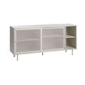 Chest of drawers Uvep, grey, steel, H75x160x47cm