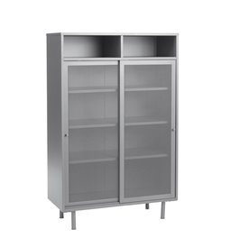 Шкаф Uvep, серый, сталь, H140х90х40см