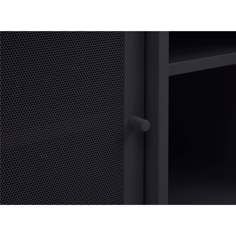 TV table Uvep, black, steel, H55x160x45cm