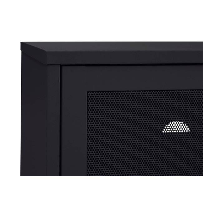 TV table Uvep, black, steel, H55x160x45cm
