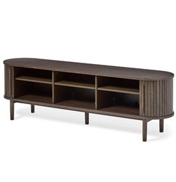 TV table Umeta, espresso color, MDF/oak veneer, H55.5x180x40cm