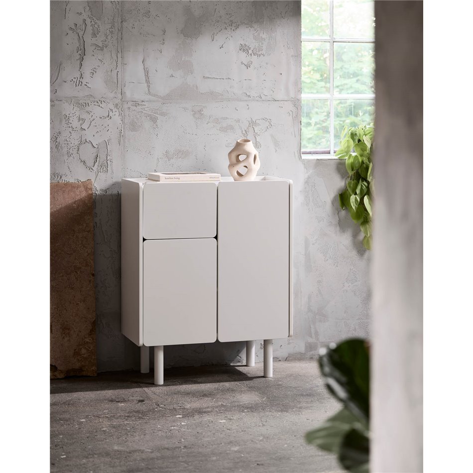 Шкаф Unbera, белый, MDF, H100х80х40см