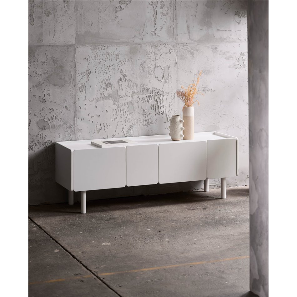 ТВ столик Unbera, белый, MDF, H55х160х45см