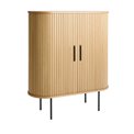 Cabinet Nola, natural color, metal/oak veneer/MDF, H118x100x40cm