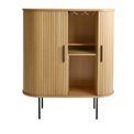 Cabinet Nola, natural color, metal/oak veneer/MDF, H118x100x40cm