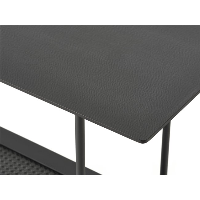 Coffee table Usakola, black, MDF/metal, H75x100x37cm