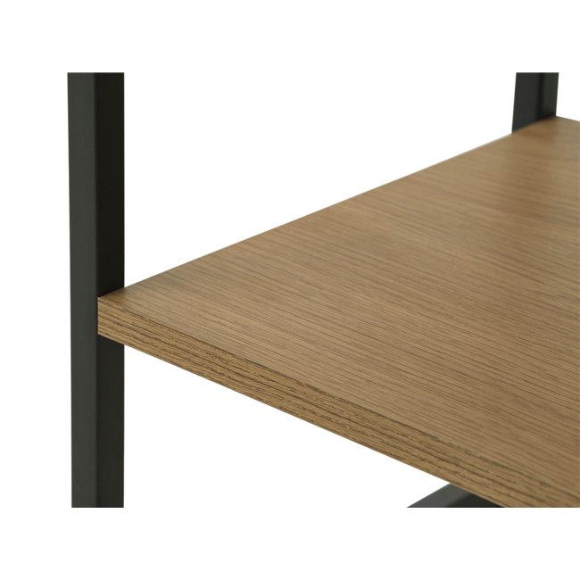 Side table Uncesura, natural/black, MDF/metal, H60x40x30cm