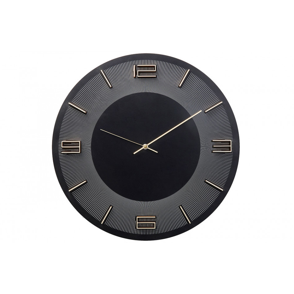 Sieninis laikrodis LEONARDO, juodos/auksinės sp., D49cm