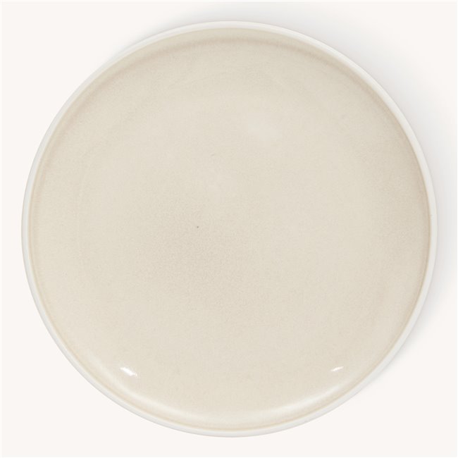 Dessert plate CHIARA BEIGE, D21cm H2.2cm