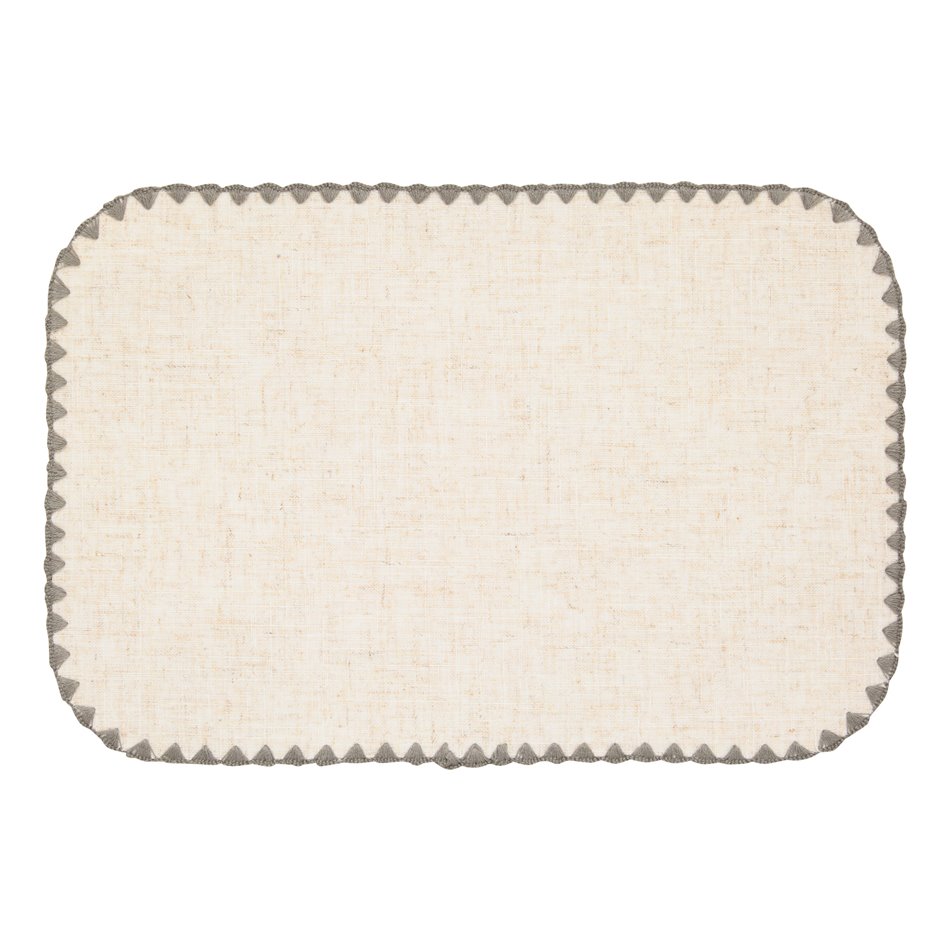 Placemat SET TABLE SANDRINE Grey, beige/grey, 45x30cm