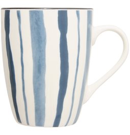 Puodelis Umami striped blue, 310ml, H10.1x11.6x8.1cm