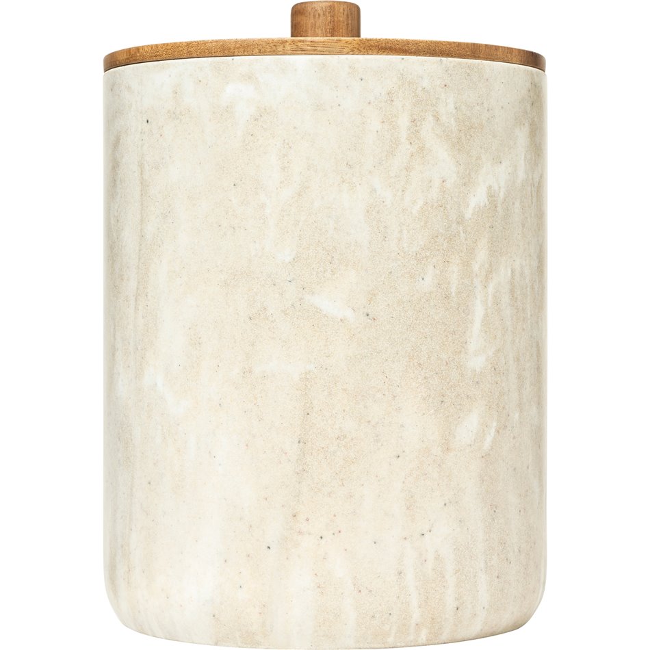 Dust bin with acacia wooden lid Come, 5L, H25.3cm, D18.5cm