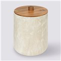 Dust bin with acacia wooden lid Come, 5L, H25.3cm, D18.5cm
