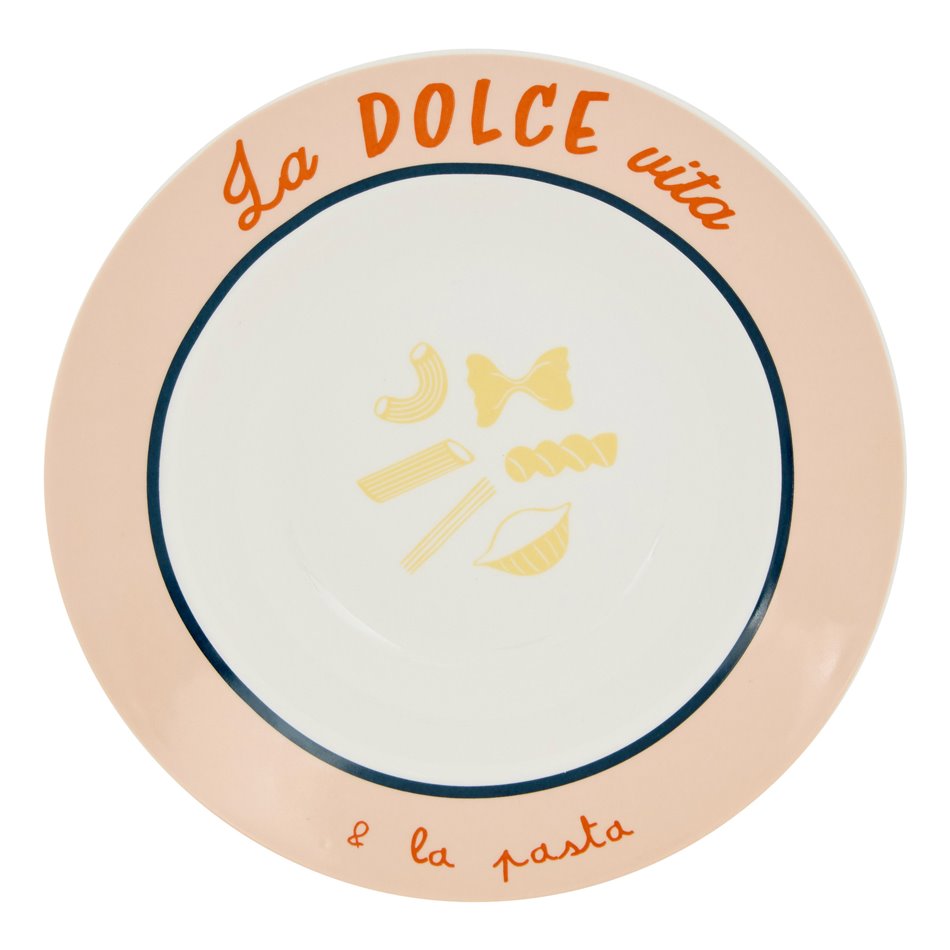 Plate DELLA PASTA,  D22cm H4.5cm