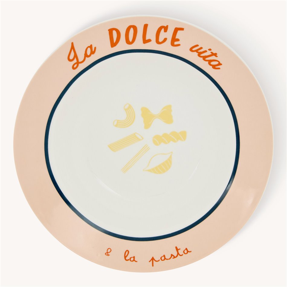 Plate DELLA PASTA,  D22cm H4.5cm