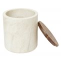 Cotton jar with wooden lid Come, H11cm, D10cm
