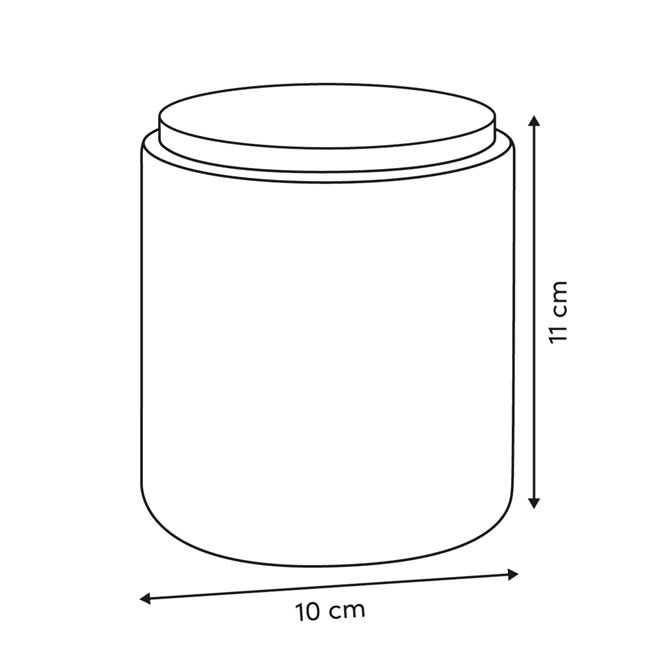 Cotton jar with wooden lid Come, H11cm, D10cm