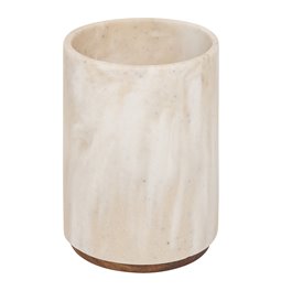 Dish with acacia wood base Come, H17cm, D12cm