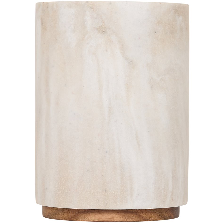 Dish with acacia wood base Come, H17cm, D12cm