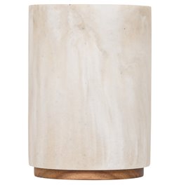 Dish with acacia wood base Come, H17cm, D12cm
