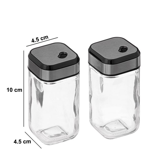 Salt and pepper set, H10x4.5x4.5cm
