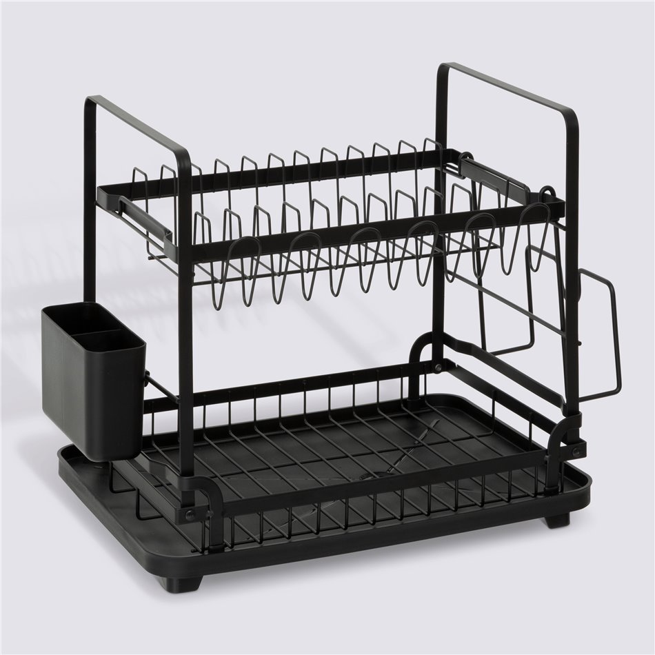 Dish draines Black Edition, 2-tier, black, H30x49.5x37cm