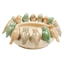 Decorative tray Colour Birds, H13.5cm, D34.7cm