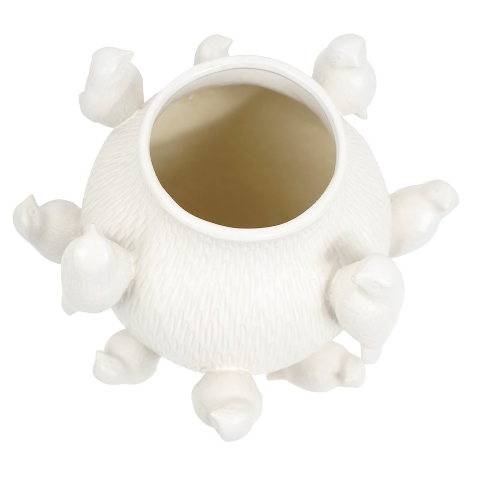 Vase Bird white, H31.5cm, D29cm