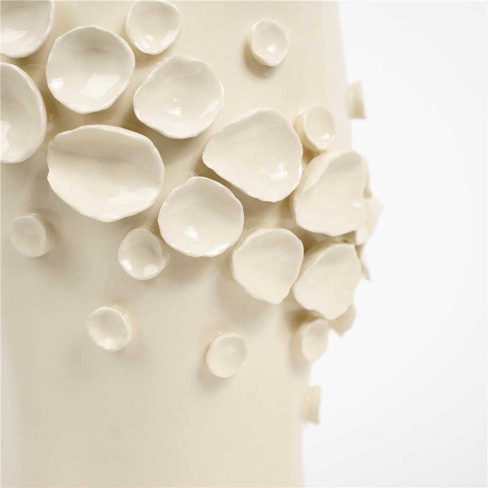 Vase Coloured dots, cream, H32cm, D14.3cm