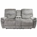 Doubble recliner Obernburg, grey, electrically adjustable, H105x189x105-165cm, seat height 51cm