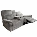 Doubble recliner Obernburg, grey, electrically adjustable, H105x189x105-165cm, seat height 51cm
