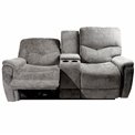 Doubble recliner Obernburg, grey, electrically adjustable, H105x189x105-165cm, seat height 51cm