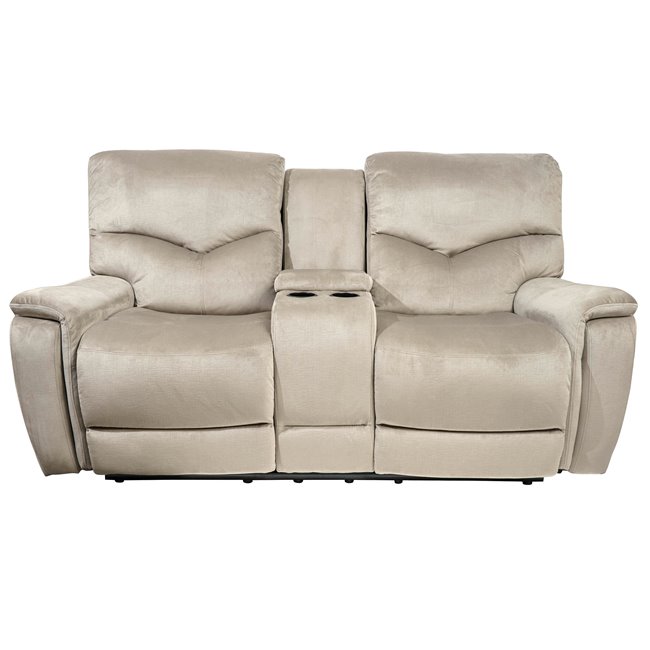 Doubble recliner Obernburg 8, grey, electrically adjustable, H103x189x103-164cm, seat height 57cm