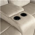Doubble recliner Obernburg 8, grey, electrically adjustable, H103x189x103-164cm, seat height 57cm