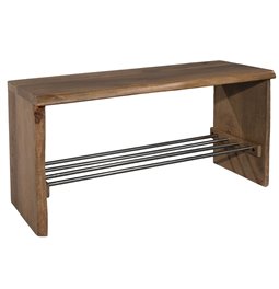 Batų lentyna Safara, mango mediena/metalas, H40x80x30cm