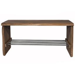 Batų lentyna Safara, mango mediena/metalas, H40x80x30cm
