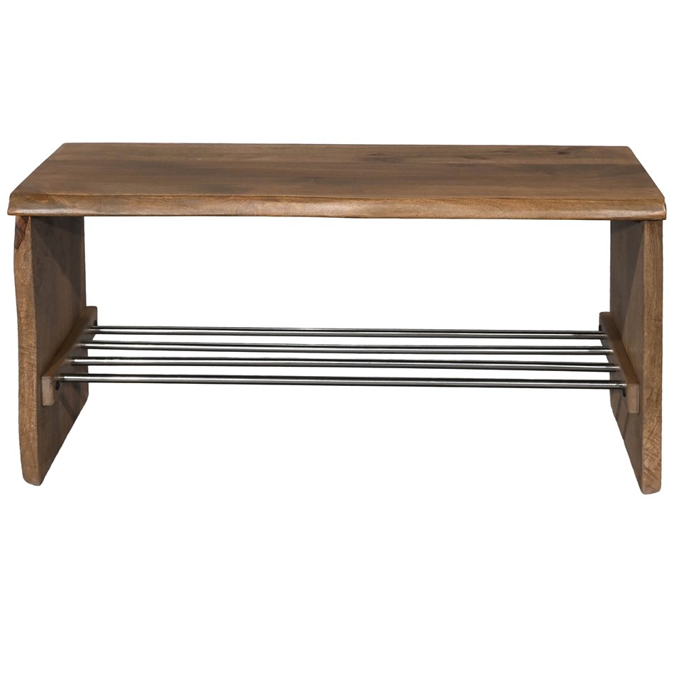 Shoes rack Safara, mango wooden/metal, H40x80x30cm