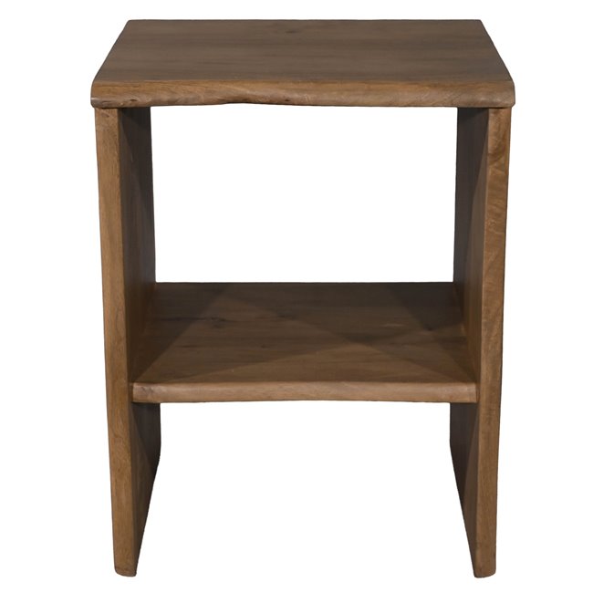 Bedside shelf Saetre, mango wooden, H60x46x40cm