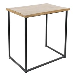 Side table Sagora L, mango wood/metal, 45x30cm H45cm