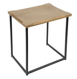 Side table Sagora M, mango wood/metal, 37x28cm H38cm
