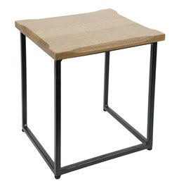 Side table Sagora S, mango wood/metal, 29x26cm H31cm